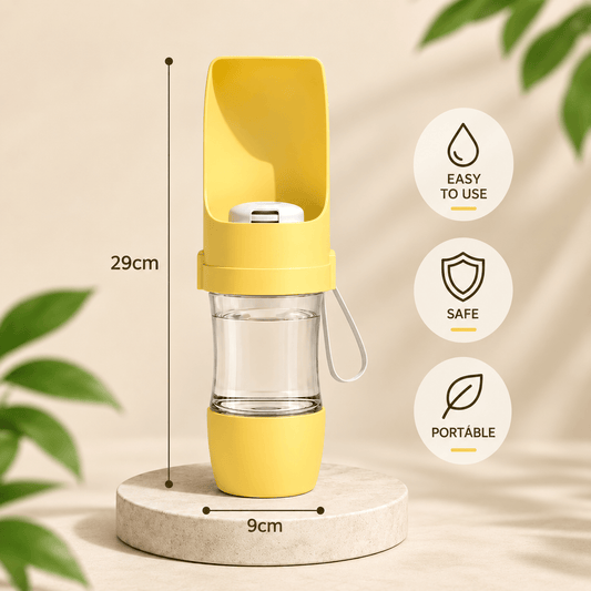 2-in-1 Portable Water and Food Bottle for Dogs and Cats – 500ml