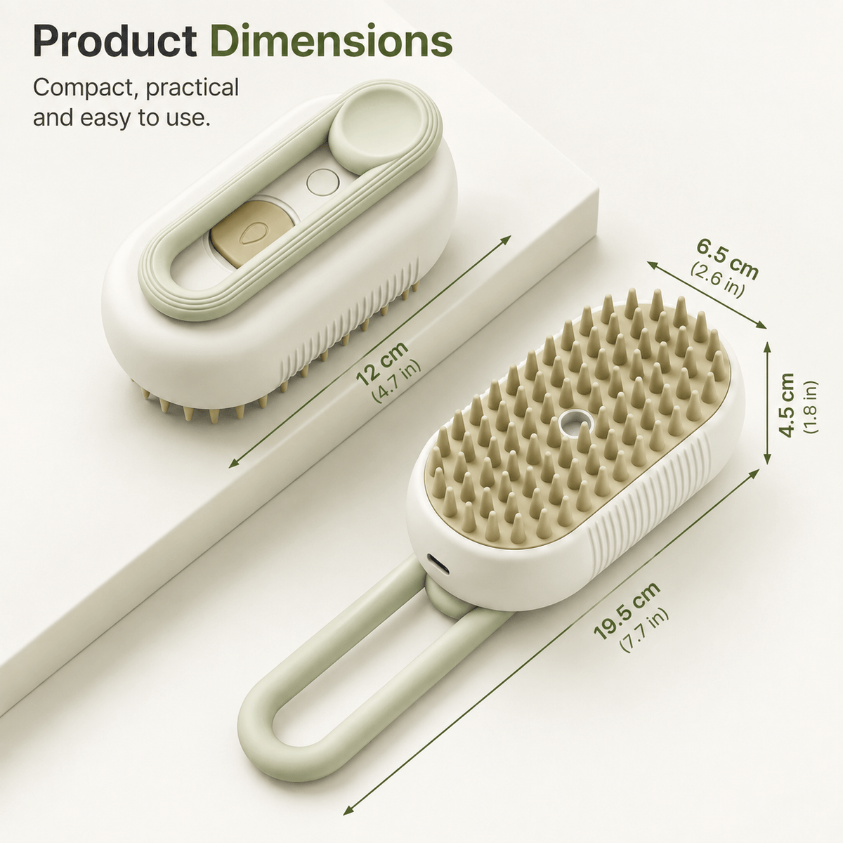 3-in-1 Pet Brush | Steam, Massage & Hair Removal