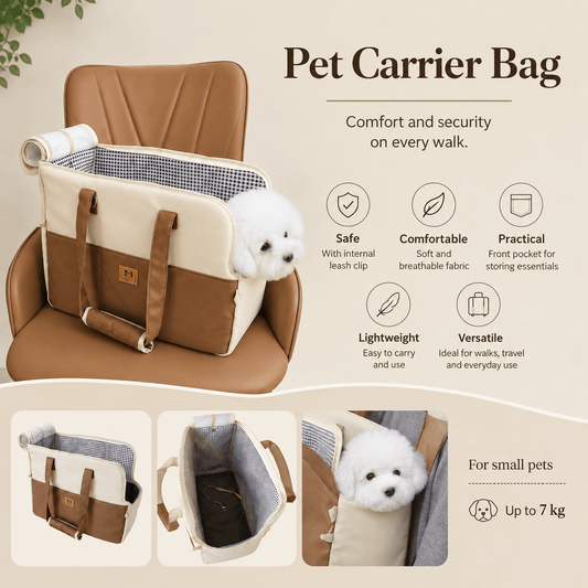 Premium Carrier Bag for Small Dogs & Cats