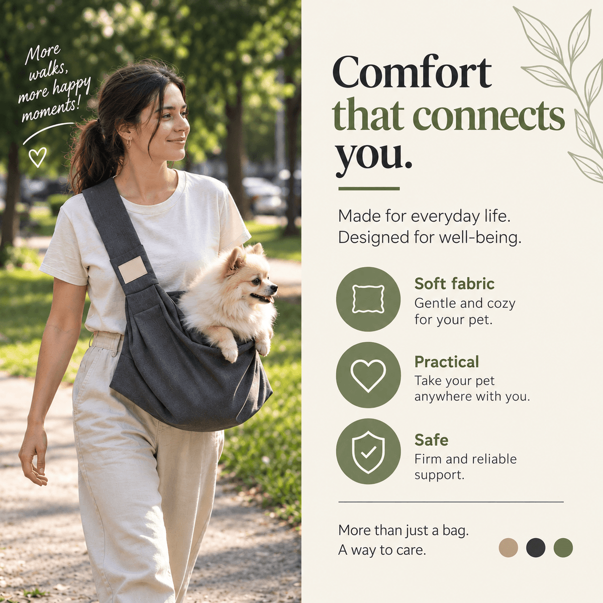 Front-Facing Pet Carrier Pouch