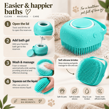 2-in-1 Brush with Shampoo Dispenser