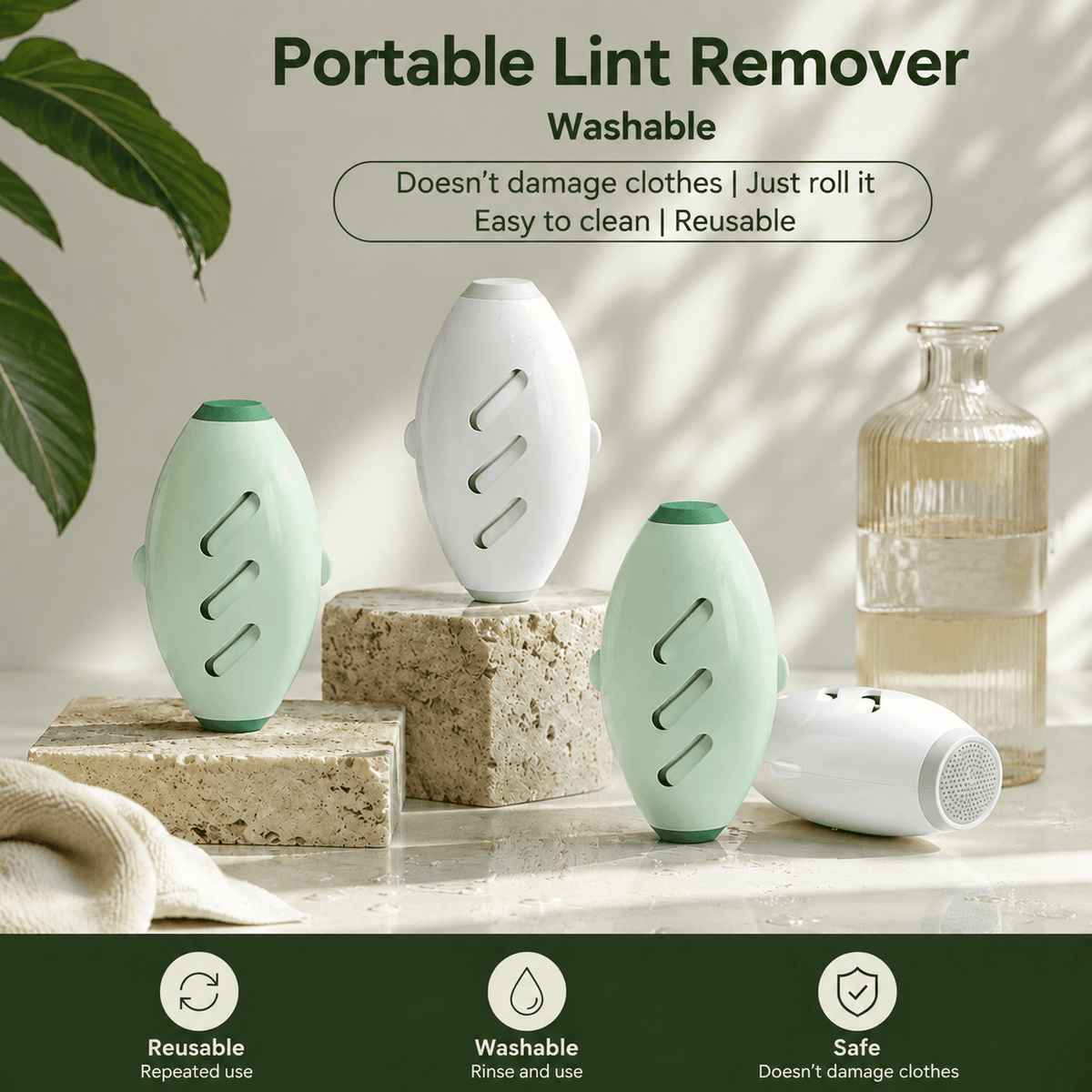 Reusable Hair and Lint Remover – Washable & Portable