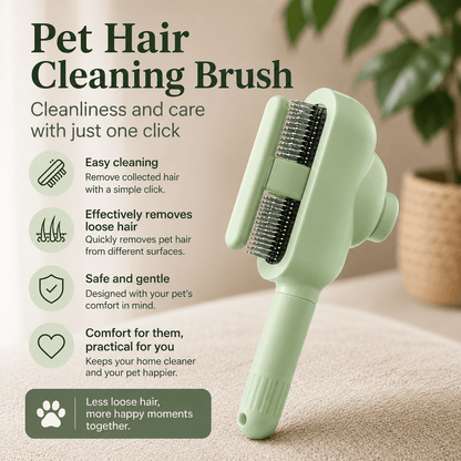 Self-Cleaning Brush for Cats and Dogs – Effortlessly Removes Hair and Detangles
