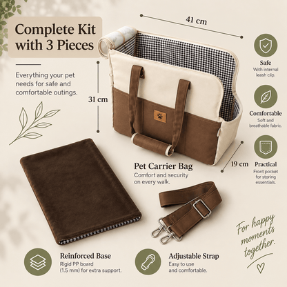 Premium Carrier Bag for Small Dogs & Cats