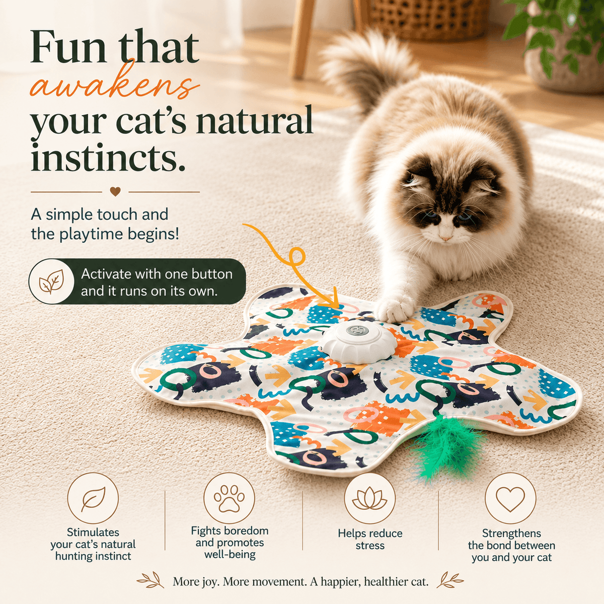 Smart Cat Mat | USB-C Automatic Interactive Toy