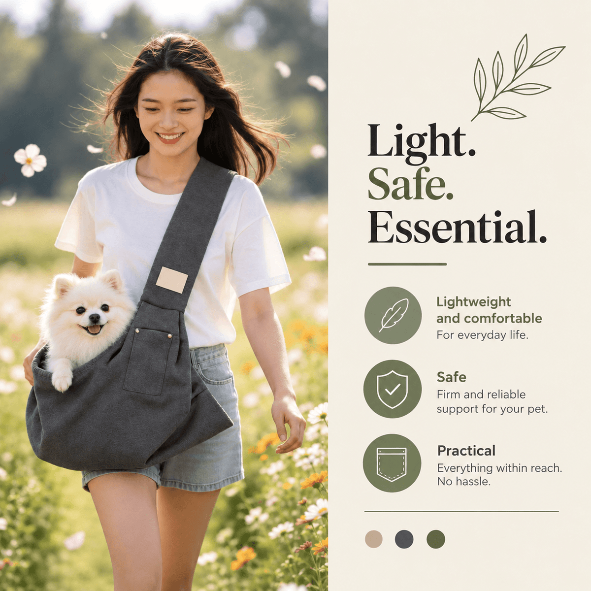 Front-Facing Pet Carrier Pouch