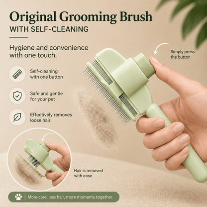 Self-Cleaning Brush for Cats and Dogs – Effortlessly Removes Hair and Detangles