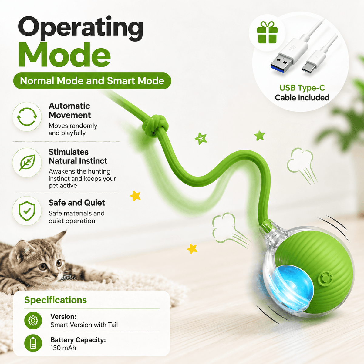Interactive Smart Ball for Cats
