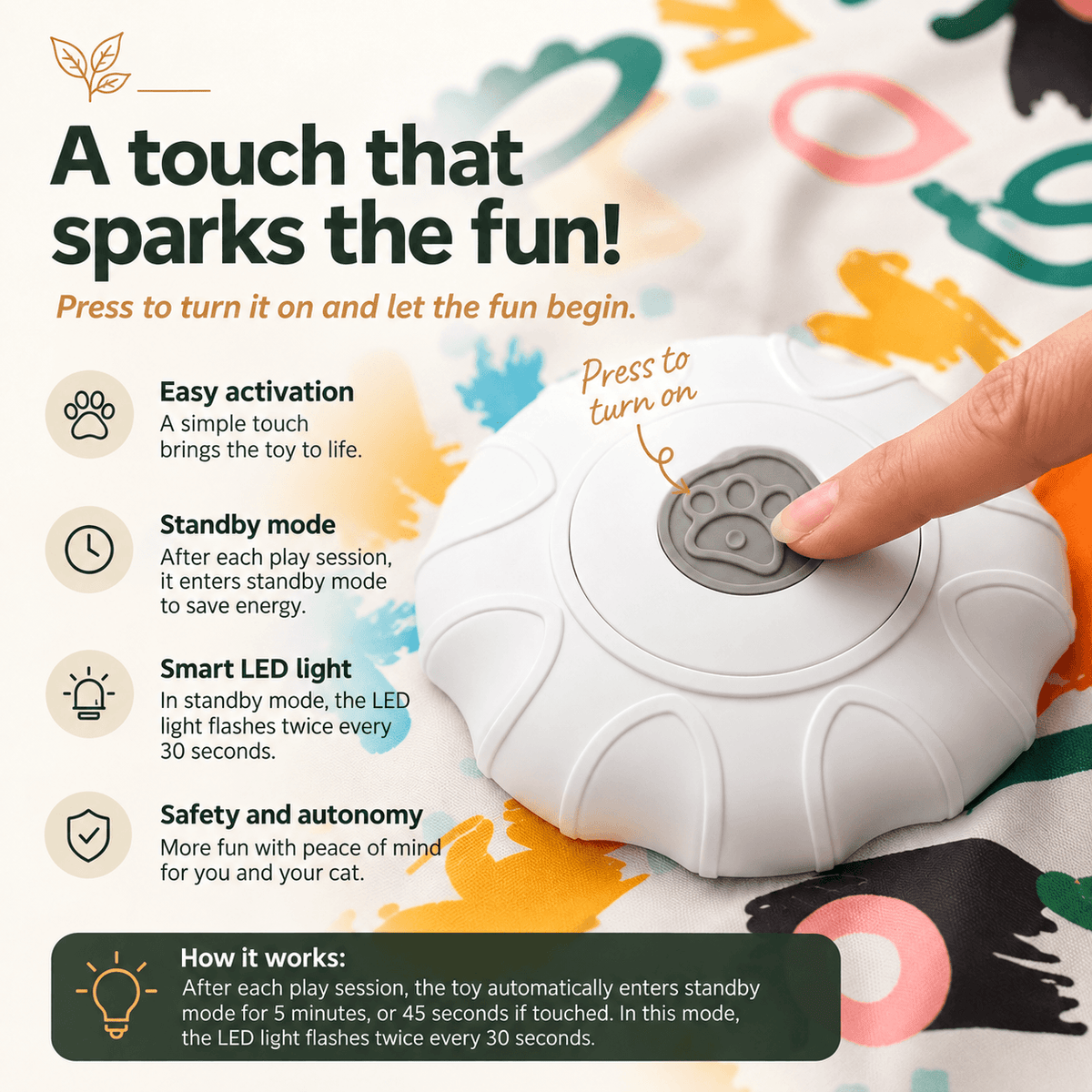 Smart Cat Mat | USB-C Automatic Interactive Toy