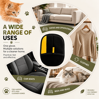 2 Reusable Pet Hair Remover Gloves