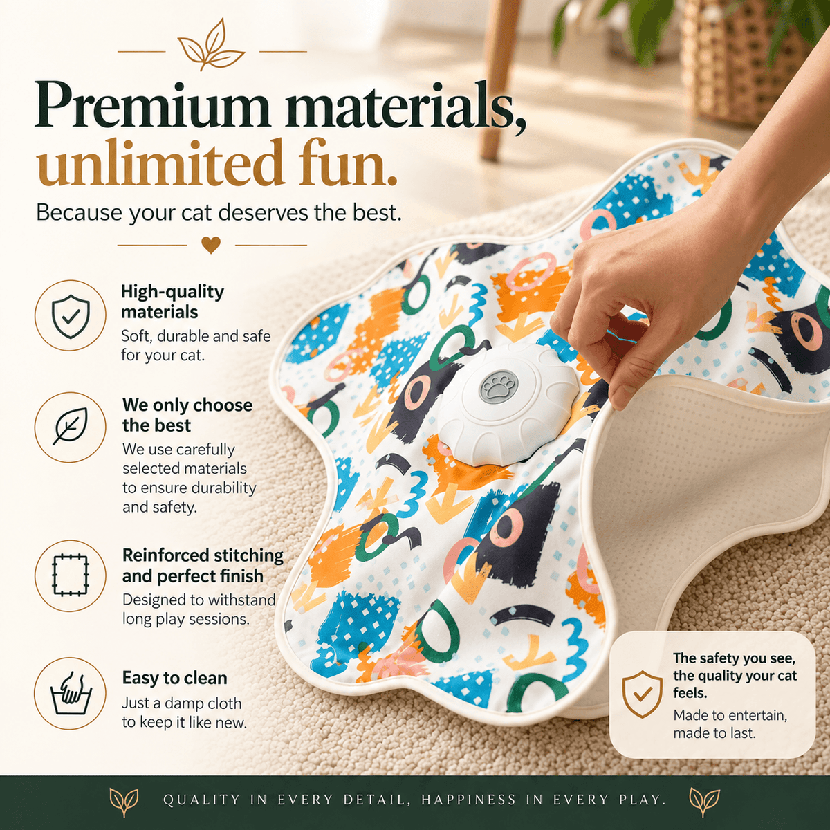 Smart Cat Mat | USB-C Automatic Interactive Toy