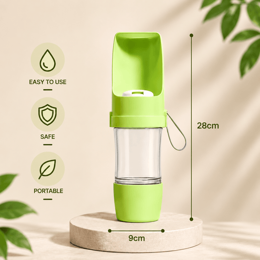 2-in-1 Portable Water and Food Bottle for Dogs and Cats – 500ml