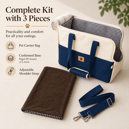 Premium Carrier Bag for Small Dogs & Cats