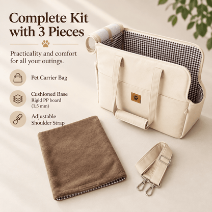 Premium Carrier Bag for Small Dogs & Cats